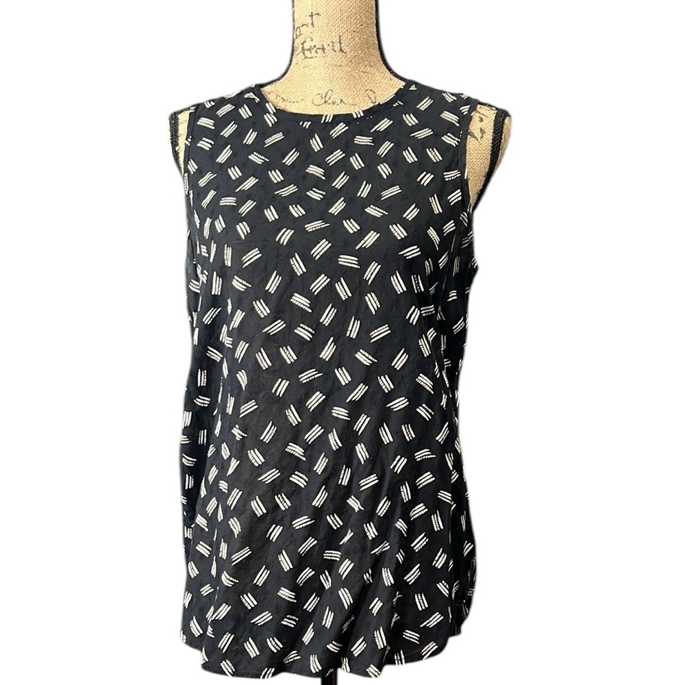Lucky Brand EC Black and white pullover tunic. Size medium